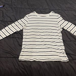 Long sleeve fitted striped tee